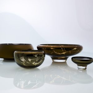 An&Angel <br>Deco Glass Bowl - Amber Splash - Image 4
