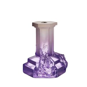 Kosta Boda <br>Rocky Baroque Crystal Candlestand  Lilac L