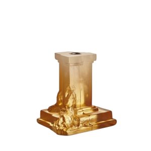 Kosta Boda <br>Rocky Baroque Crystal Candlestand  Amber M