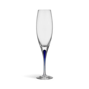 Orrefors <br>Intermezzo Champagne Glass Blue