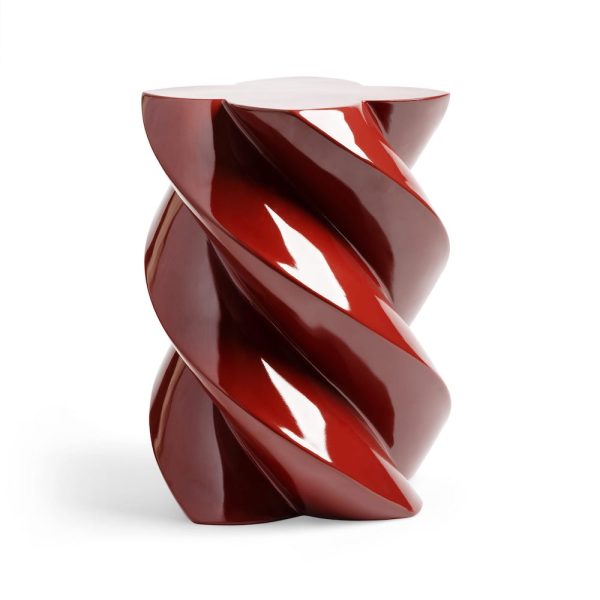 &Klevering <br>Side Table Marshmallow Burgundy