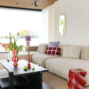 &Klevering <br>Side Table Marshmallow Burgundy - Image 3