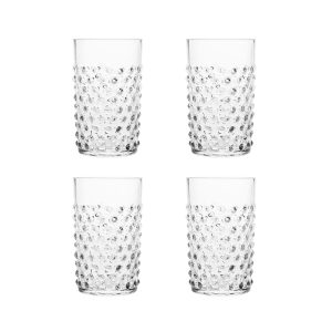 Klimchi <br>Crystal Hobnail Tumblers (set of 4)